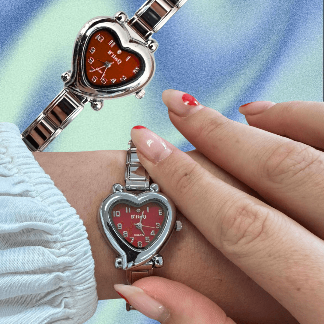 Curvy Heart Watch Red - clubcupid