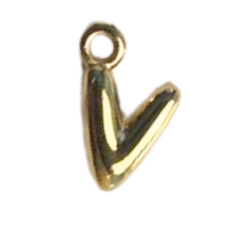'V' Alphabet Charm